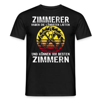 Zimmerer Sprüche Zimmermann - Männer T-Shirt - Schwarz - Vorne - AI Model Male 178 light (178cm)