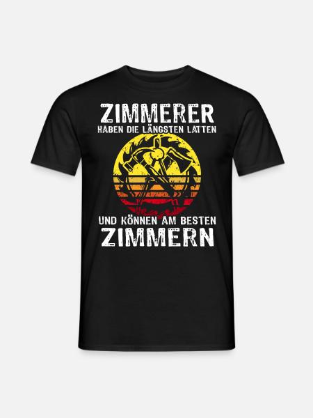 Zimmerer Sprüche Zimmermann - Männer T-Shirt - Schwarz
