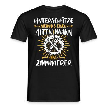 Zimmerer Sprüche Zimmermann - Männer T-Shirt - Schwarz - Vorne - AI Model Male 178 light (178cm)