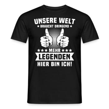 Legende Legenden - Männer T-Shirt - Schwarz - Vorne - AI Model Male 178 light (178cm)