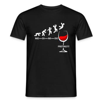 Wein Woche Endlich Freitag Wochenende Wein Party - Männer T-Shirt - Schwarz - Vorne - AI Model Male 178 light (178cm)
