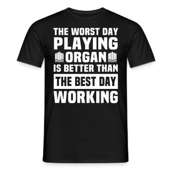 Organist Orgelspieler Orgel - Männer T-Shirt - Schwarz - Vorne - AI Model Male 178 light (178cm)