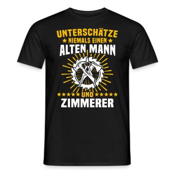Zimmermann Zimmerer Zimmerleute - Männer T-Shirt - Schwarz - Vorne - AI Model Male 178 light (178cm)