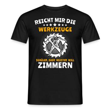 Zimmermann Zimmerer Zimmerleute - Männer T-Shirt - Schwarz - Vorne - AI Model Male 178 light (178cm)