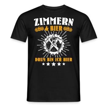 Zimmermann Zimmerer Zimmerleute - Männer T-Shirt - Schwarz - Vorne - AI Model Male 178 light (178cm)