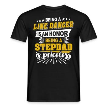Danse en ligne Beaux-pères en ligne Danse en ligne Beau-père - T-shirt homme - noir - Devant - AI Model Male 178 light (178cm)