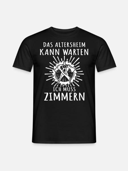 Zimmermann Geschenk Zimmerer - Männer T-Shirt - Schwarz