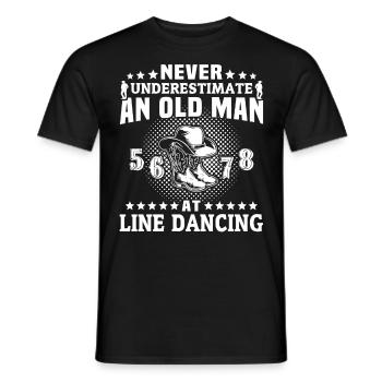 Danse en ligne Homme Danse en ligne Hommes - T-shirt homme - noir - Devant - AI Model Male 178 light (178cm)
