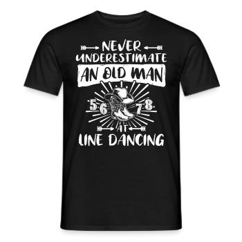 Danse en ligne Homme Danse en ligne Hommes - T-shirt homme - noir - Devant - AI Model Male 178 light (178cm)
