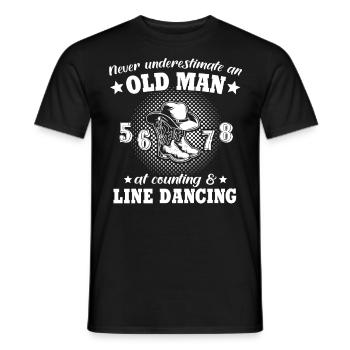 Danse en ligne Homme Danse en ligne Hommes - T-shirt homme - noir - Devant - AI Model Male 178 light (178cm)