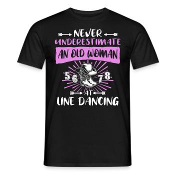 Sous-estimer Line Dance Woman - T-shirt homme - noir - Devant - AI Model Male 178 light (178cm)