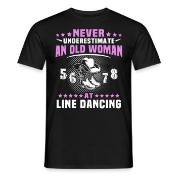 Sous-estimer Line Dance Woman - T-shirt homme - noir - Devant - AI Model Male 178 light (178cm)