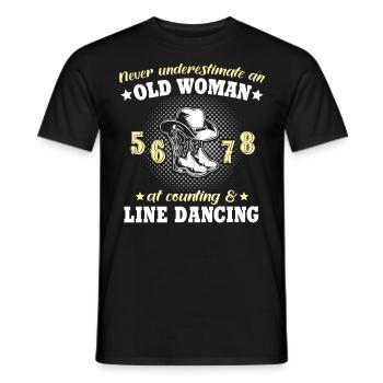 Sous-estimer Line Dance Woman - T-shirt homme - noir - Devant - AI Model Male 178 light (178cm)