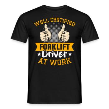 Forklift Driver Forklift Warehouse Forklift - Men's T-Shirt - black - Front - AI Model Male 178 light (178cm)