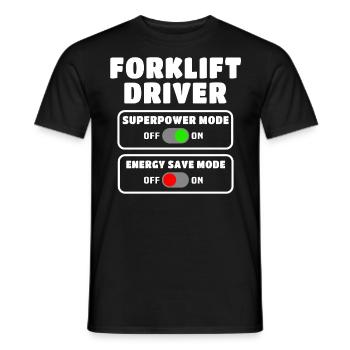 Forklift Driver Forklift Warehouse Forklift - Men's T-Shirt - black - Front - AI Model Male 178 light (178cm)