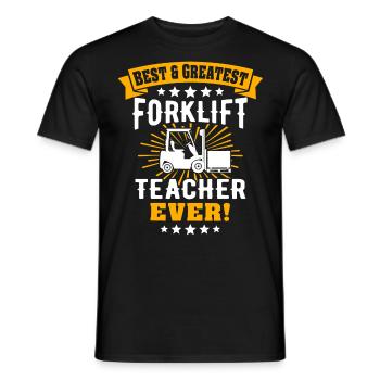 Forklift Driver Forklift Warehouse Forklift - Men's T-Shirt - black - Front - AI Model Male 178 light (178cm)