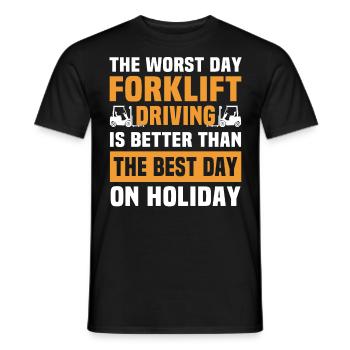 Forklift Driver Forklift Warehouse Forklift - Men's T-Shirt - black - Front - AI Model Male 178 light (178cm)