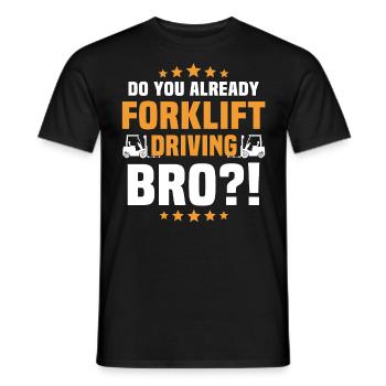 Forklift Driver Forklift Warehouse Forklift - Men's T-Shirt - black - Front - AI Model Male 178 light (178cm)