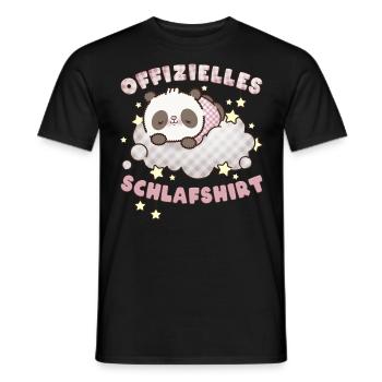 Offizielles Schlafshirt, schlafender Panda - Männer T-Shirt - Schwarz - Vorne - AI Model Male 178 light (178cm)