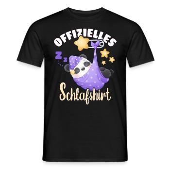 Offizielles Schlafshirt, schlafender Panda - Männer T-Shirt - Schwarz - Vorne - AI Model Male 178 light (178cm)
