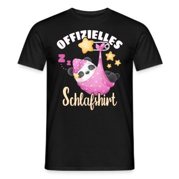 Offizielles Schlafshirt, schlafender Panda - Männer T-Shirt - Schwarz - Vorne - AI Model Male 178 light (178cm)