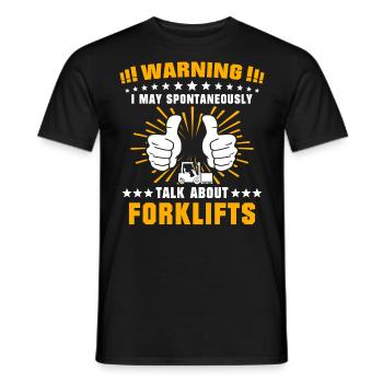 Forklift Forklift Driver Forklift - Men's T-Shirt - black - Front - AI Model Male 178 light (178cm)