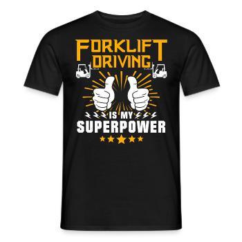 Forklift Forklift Driver Forklift - Men's T-Shirt - black - Front - AI Model Male 178 light (178cm)