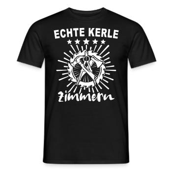 Zimmermann Zimmerer Zimmerleute - Männer T-Shirt - Schwarz - Vorne - AI Model Male 178 light (178cm)