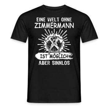 Zimmermann Zimmerer - Männer T-Shirt - Schwarz - Vorne - AI Model Male 178 light (178cm)