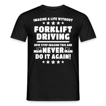 Stapler Staplerfahrer - Männer T-Shirt - Schwarz - Vorne - AI Model Male 178 light (178cm)