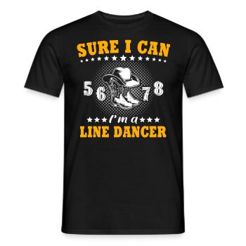 Line Dance Line Dancing - Männer T-Shirt - Schwarz - Vorne - AI Model Male 178 light (178cm)