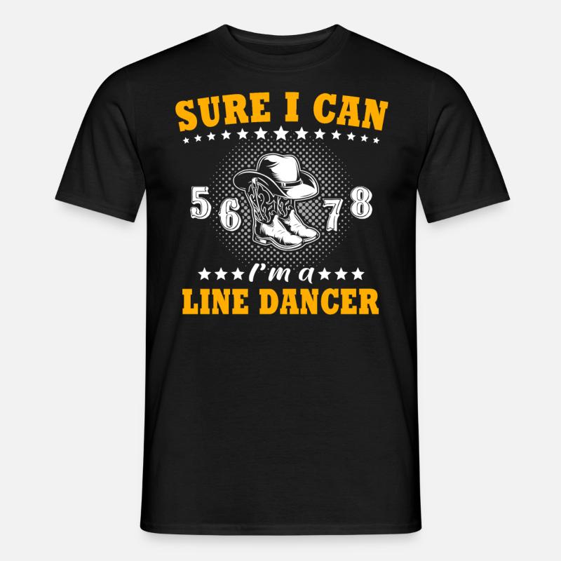 Line Dance Line Dancing - Männer T-Shirt - Schwarz