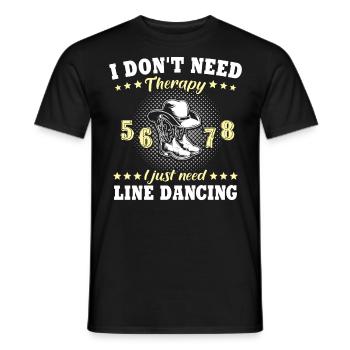 Line Dancing - Männer T-Shirt - Schwarz - Vorne - AI Model Male 178 light (178cm)
