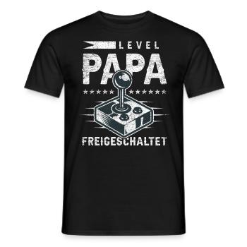 Zur Geburt für Papa, Frischgebackener Papa, Gaming - Männer T-Shirt - Schwarz - Vorne - AI Model Male 178 light (178cm)