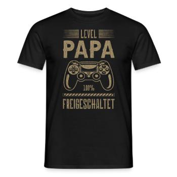 Für Papa zur Geburt, Frischgebackener Papa, Gaming - Männer T-Shirt - Schwarz - Vorne - AI Model Male 178 light (178cm)