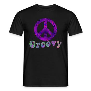 Hippie Geschenk Acidhead Flowerpower Hippi Hippy - Männer T-Shirt - Schwarz - Vorne - AI Model Male 178 light (178cm)