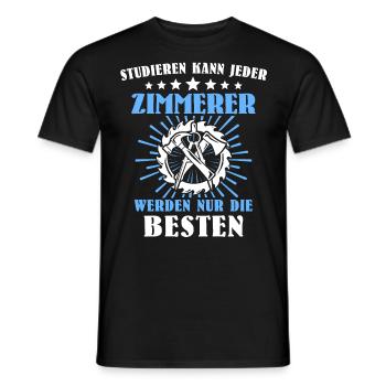 Zimmermann Zimmerer Zimmerleute - Männer T-Shirt - Schwarz - Vorne - AI Model Male 178 light (178cm)
