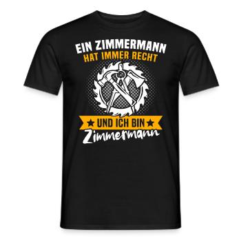 Zimmermann Zimmerer Zimmerleute - Männer T-Shirt - Schwarz - Vorne - AI Model Male 178 light (178cm)