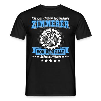 Zimmermann Zimmerer Zimmerleute - Männer T-Shirt - Schwarz - Vorne - AI Model Male 178 light (178cm)
