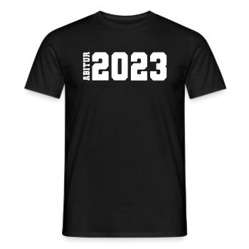 Abitur 2023 - Bestanden - Abi 23 - Abschluss - Männer T-Shirt - Schwarz - Vorne - AI Model Male 178 light (178cm)