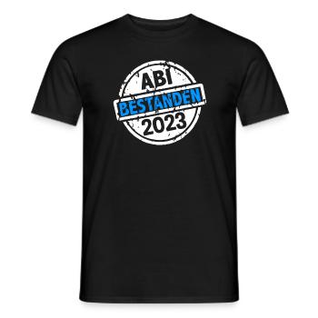 Abitur 2023 bestanden Abi Abiturient - Männer T-Shirt - Schwarz - Vorne - AI Model Male 178 light (178cm)
