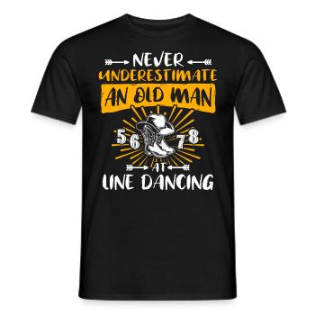 Sous-estimer Line Dance Man - T-shirt homme - noir - Devant - AI Model Male 178 light (178cm)