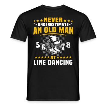 Sous-estimer Line Dance Man - T-shirt homme - noir - Devant - AI Model Male 178 light (178cm)