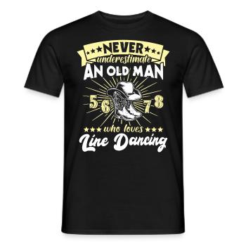 Homme de danse en ligne sous-estimé - T-shirt homme - noir - Devant - AI Model Male 178 light (178cm)
