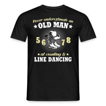 Homme de danse en ligne sous-estimé - T-shirt homme - noir - Devant - AI Model Male 178 light (178cm)