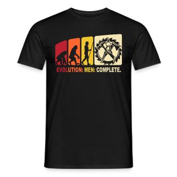 Zimmermann Evolution Zimmerer - Männer T-Shirt - Schwarz - Vorne - AI Model Male 178 light (178cm)