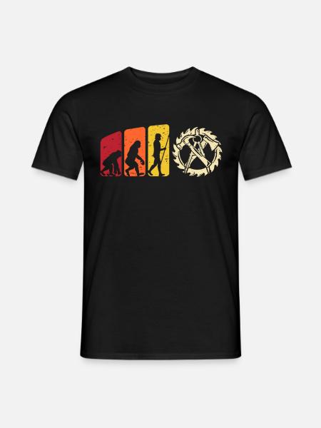 Zimmermann Evolution Zimmerer - Männer T-Shirt - Schwarz