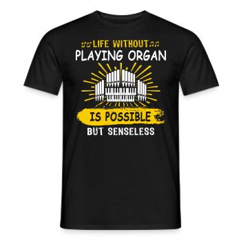 Orgelspieler Orgel Organisten - Männer T-Shirt - Schwarz - Vorne - AI Model Male 178 light (178cm)