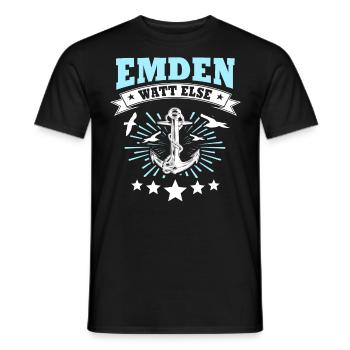 Emden Dictons Emdener Spruch - T-shirt homme - noir - Devant - AI Model Male 178 light (178cm)