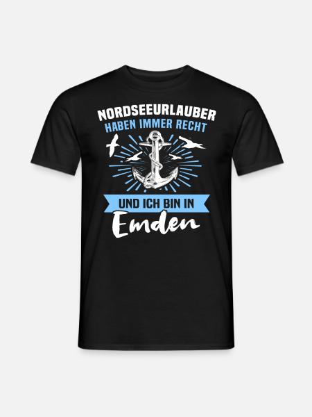 Emden Sprüche Emdener Spruch - Männer T-Shirt - Schwarz